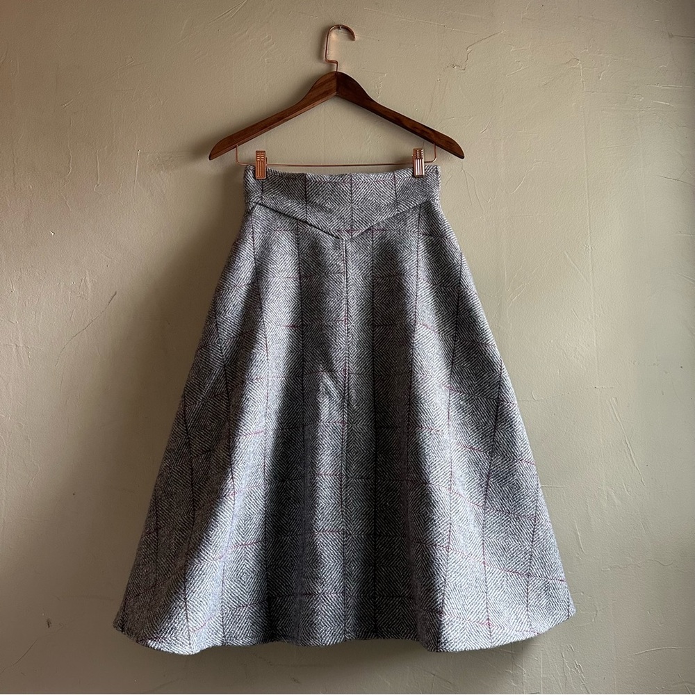 Chicwish wool blend A-line vintage style fall skirt